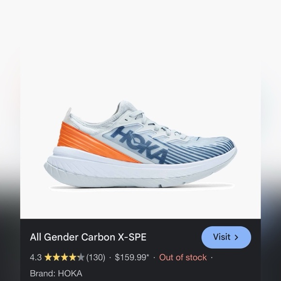 HOKA one one Carbon X-SPE RUNNING proflyx Sneakers blue orange Size 12 $159 - Picture 2 of 7